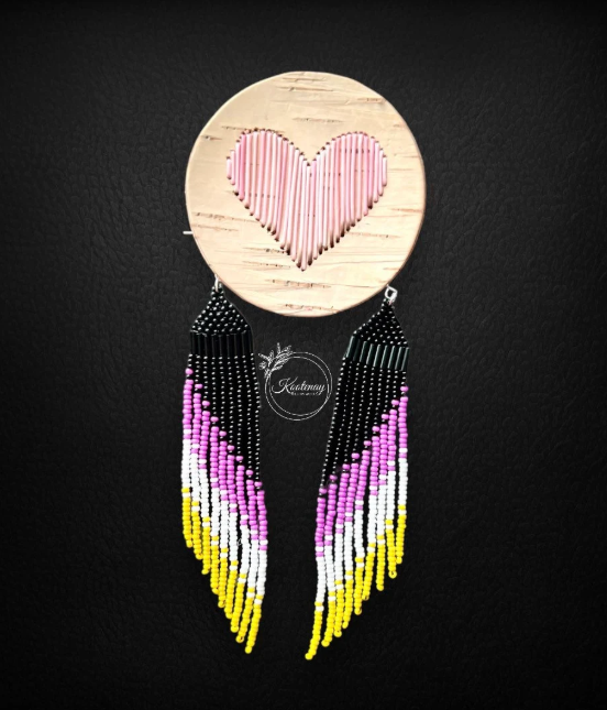 Non-Binary Pride inspired earrings