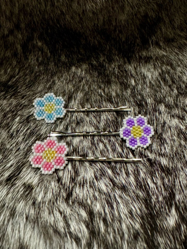 Floral hair pin set