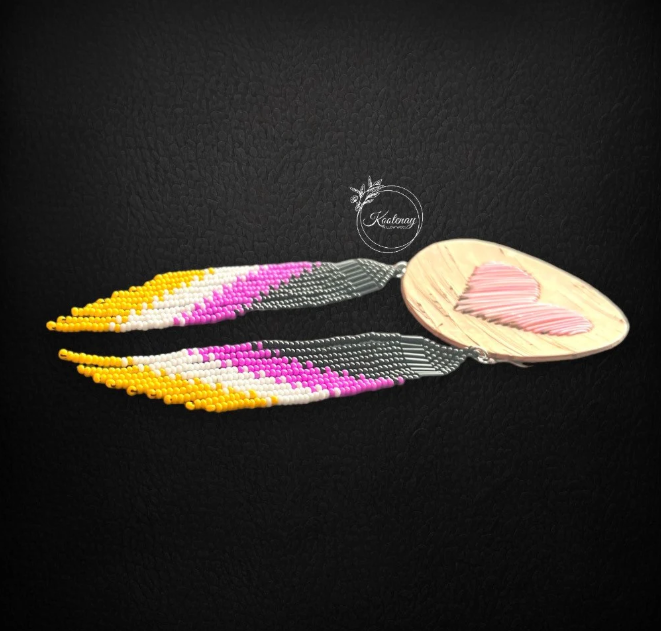 Non-Binary Pride inspired earrings